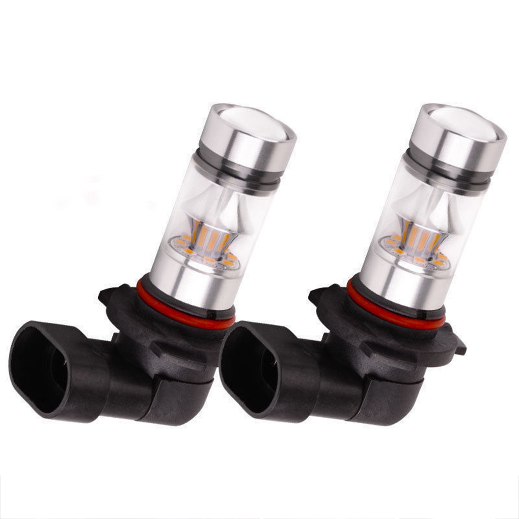 (LB2F) 4X 9005 HB3 6000K 100W 2323 LED Projector Fog Driving Light Bulbs White