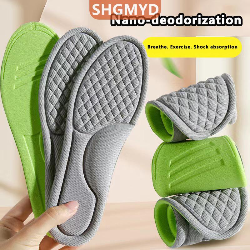 [COD] SHGMYD SPORTS 2ชิ้นพื้นในหน่วยความจำโฟมนาโนสำหรับทุกเพศนุ่มดูดซับเหงื่อพื้นรองเท้าแทรกสำหรับผู้หญิงผู้ชายเบาะกีฬาออร์โธปิดิกส์ ราคา 15 บาท*ส่งฟรี