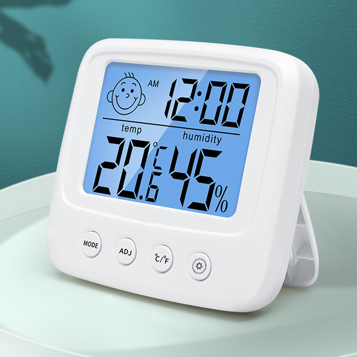 Nhiệt kế kỹ thuật số Máy đo độ ẩm Nhiệt kế đa chức năng Máy đo độ ẩm Ngày