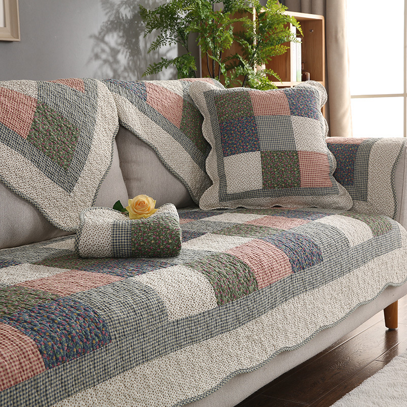 Hình hình học khăn sofa mùa thu mùa đông Bọc ghế sofa vải cao cấp bọc ghế sofa một mảnh chống trượt bụi bẩn kháng