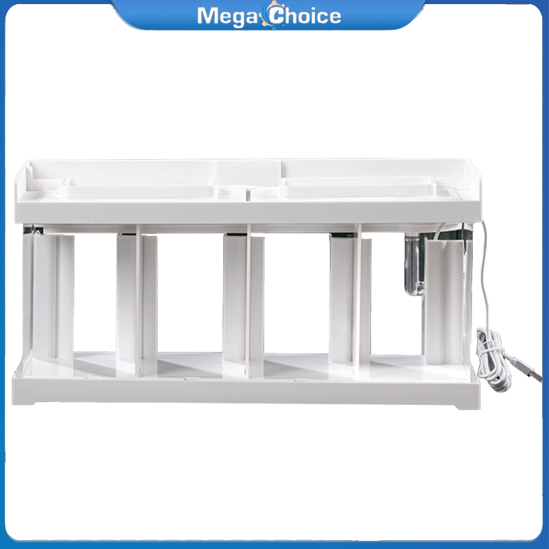 MegaChoice【Fast Delivery】Mini Aquarium, Small Fish Tank With LED Light, Filter Fish Tank Set, Dual Filtration System, 2-4 Grid Design, Peacock Fish Tank, Fighting Fish Tank For Office, Living Room, Bedroom ราคา 1,285 บาท*ส่งฟรี