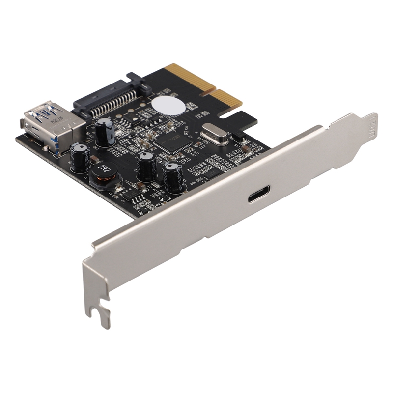 (MEBR) Adapter Card PCI-E 4X to USB3.1 Expansion Card 10G Rear Adapter TYPE-C+TYPE-A Board ASM1142 M