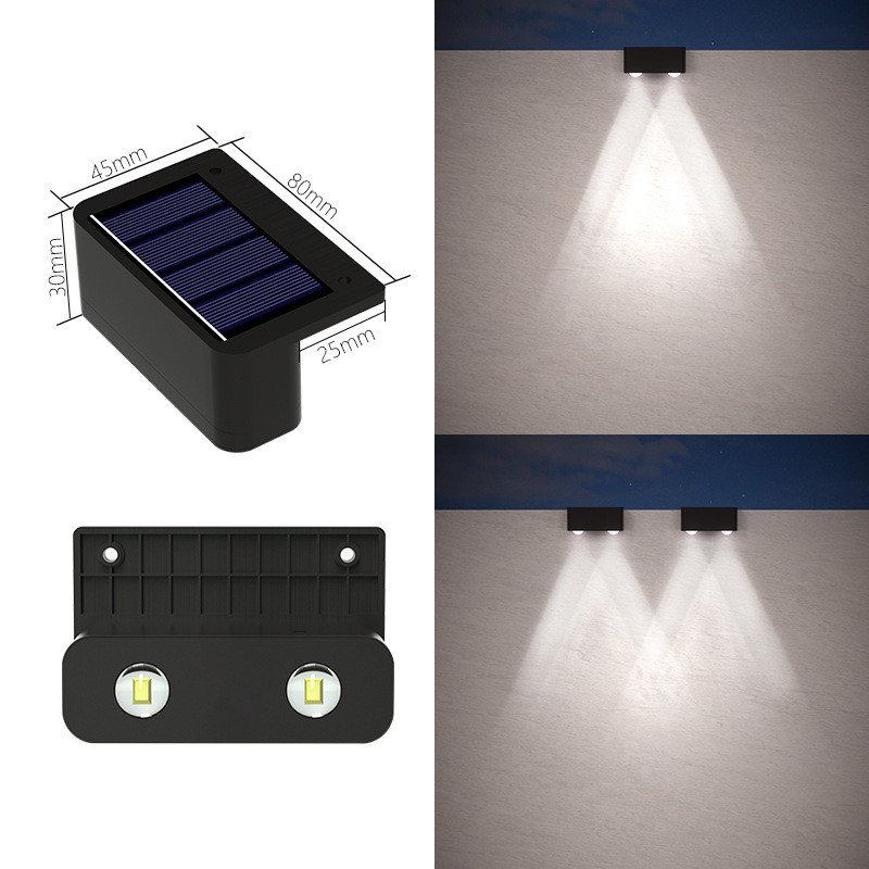 LED Solar Wall Lampu Super Bright Waterproof Garden Decor Lighting Wall Lamp Fence Sunlight Villa Garage Porch Balcony Stairs Solar Wall Lights