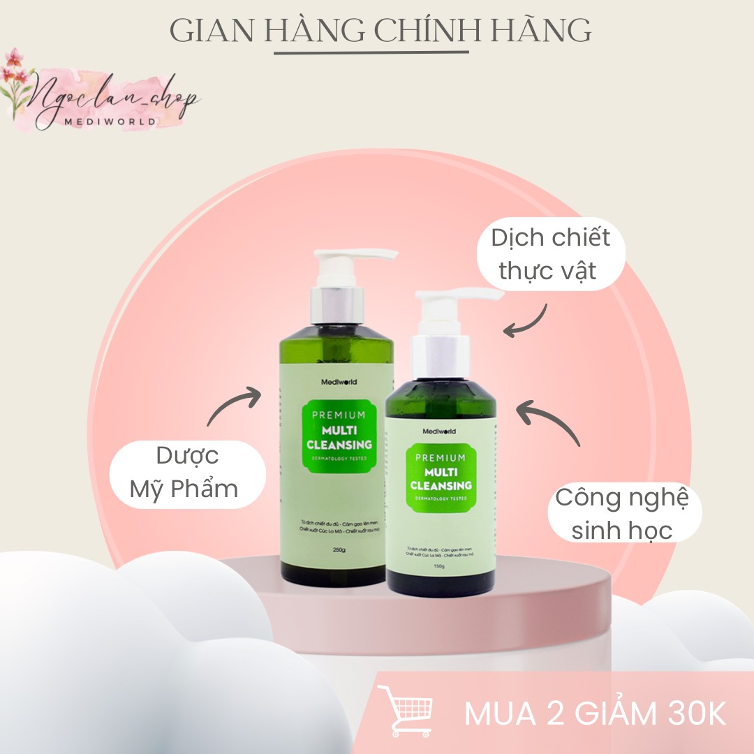 (Sỉ Spa) Sữa Rửa Mặt Mediworld PREMIUM MULTI CLEANSING 150G và 250G