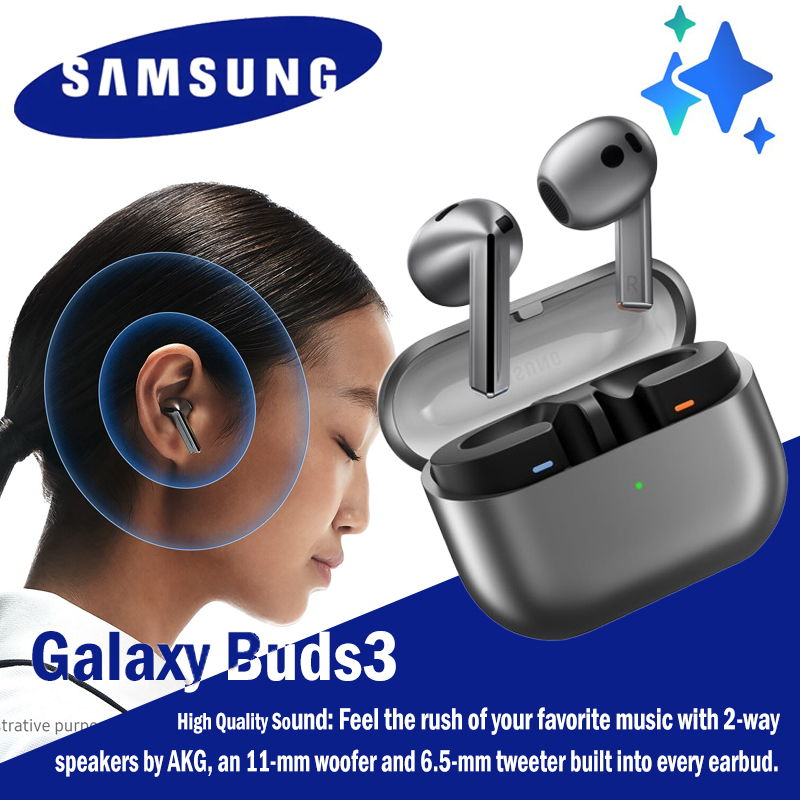 Samsung Galaxy buds 3 active noise canceling headphones wireless bluetooth sport earphones gaming headphones built-in mic for TWS ราคา 489 บาท*ส่งฟรี