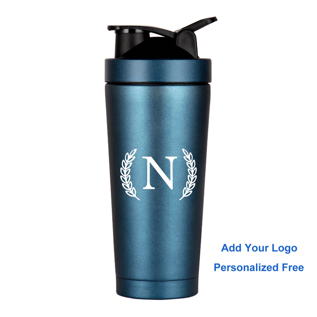 Sports Water Bottle, Leak Proof Shake Bottle For Protein Mixer, Portable Pre Workout Whey Protein Drink Shaker Bottle
