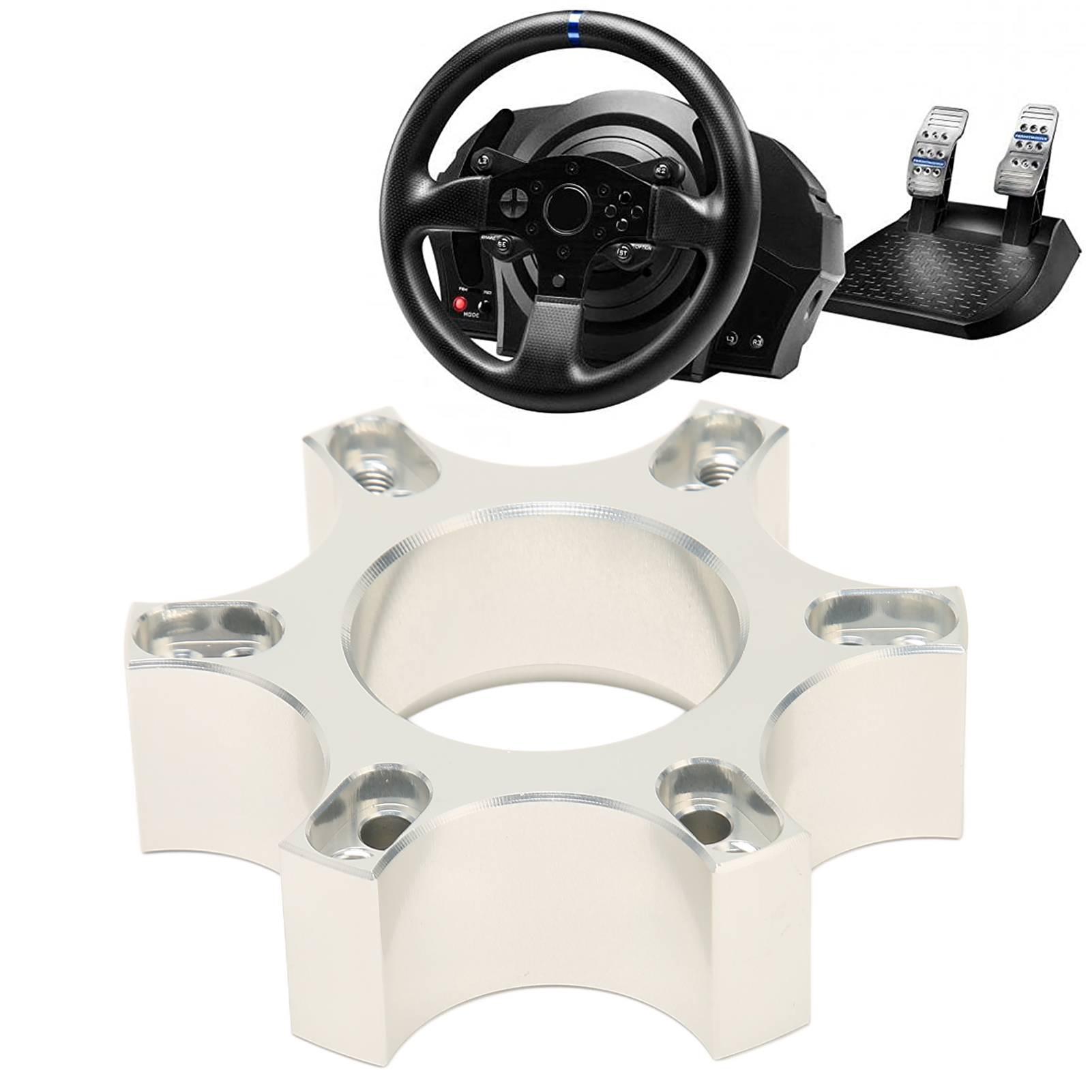 70mm bánh lái tấm bộ chuyển đổi Bánh Lái Phụ kiện vành bánh xe CNC quá trình hợp kim nhôm với cờ lê lục giác cho 13-14 inch bánh lái cho P310