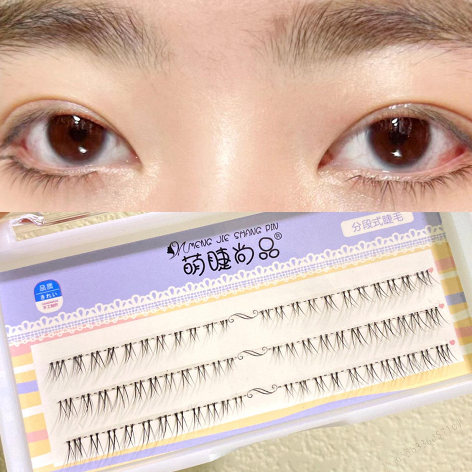 etwgfrtgr Segmented Lower Eyelashes 3D Lash Thick Volume Long Lashes for Women and Young Girls EF-MY