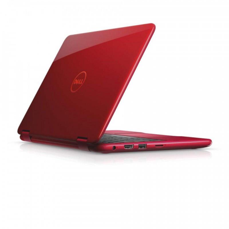 New model 2020 Dell model 3168 RED Inspiron 2-in-1 11.6 inch display Touchscreen Pentium N3710 1.6GHz 8GB RAM 480GB WD SSD Win 10 Home Tango Red one year warranty in Singapore In-build Webcam wireless mouse and new laptop bag
