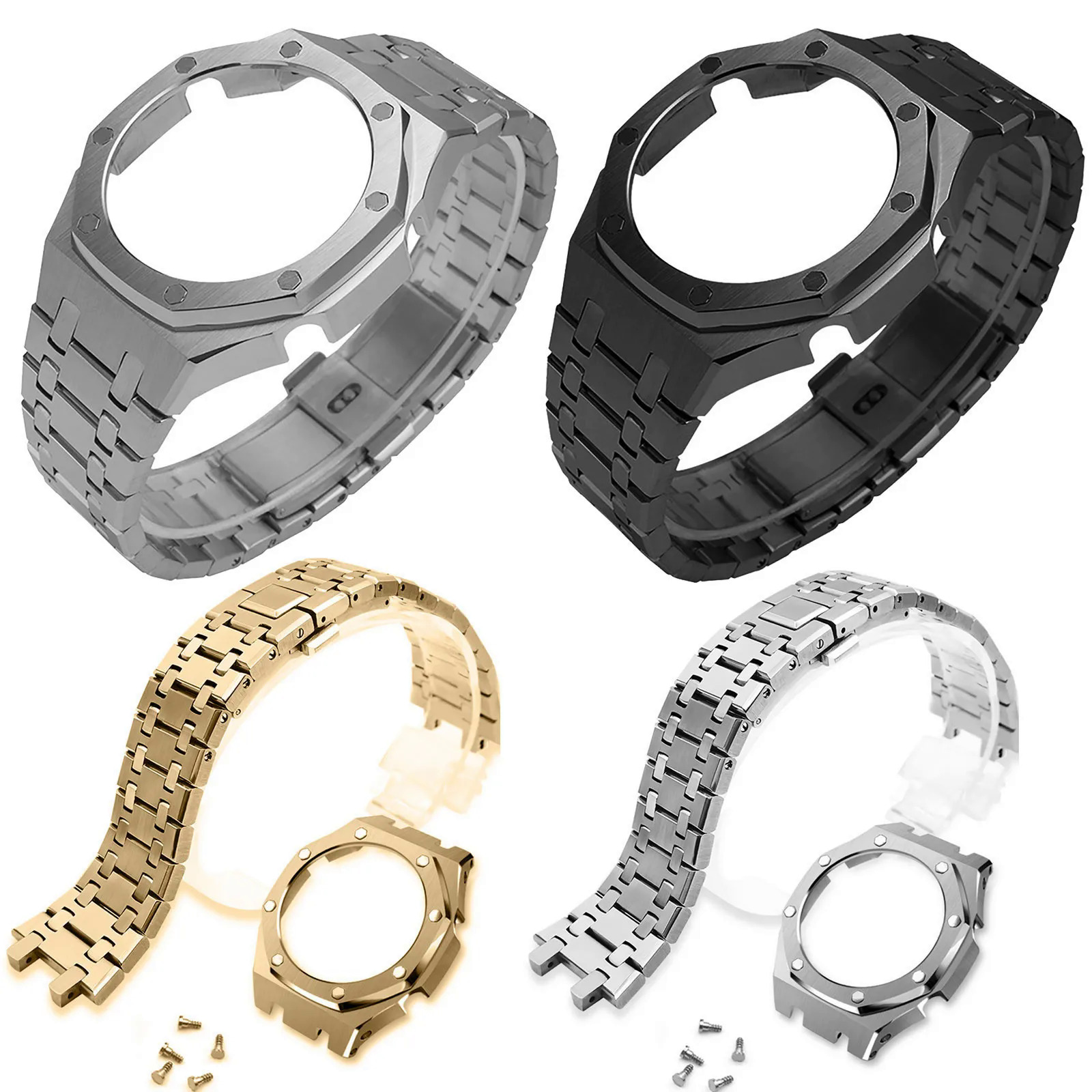 Gen4 ga2100 gab2100 casioak mod kit sửa đổi khung kim loại trường hợp bezel khung cho ga2110 kim loại cao su dây đeo phụ kiện bán buôn