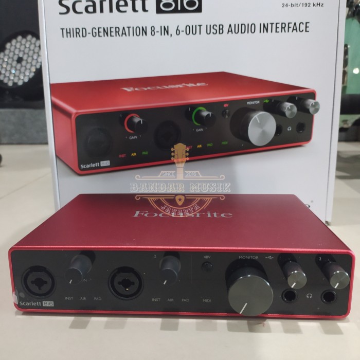 FOCUSRITE SCARLLET 8I6 USB AUDIO INTERFACE 3RD GEN Harga 8,149,000 rupiah*Gratis Ongkir