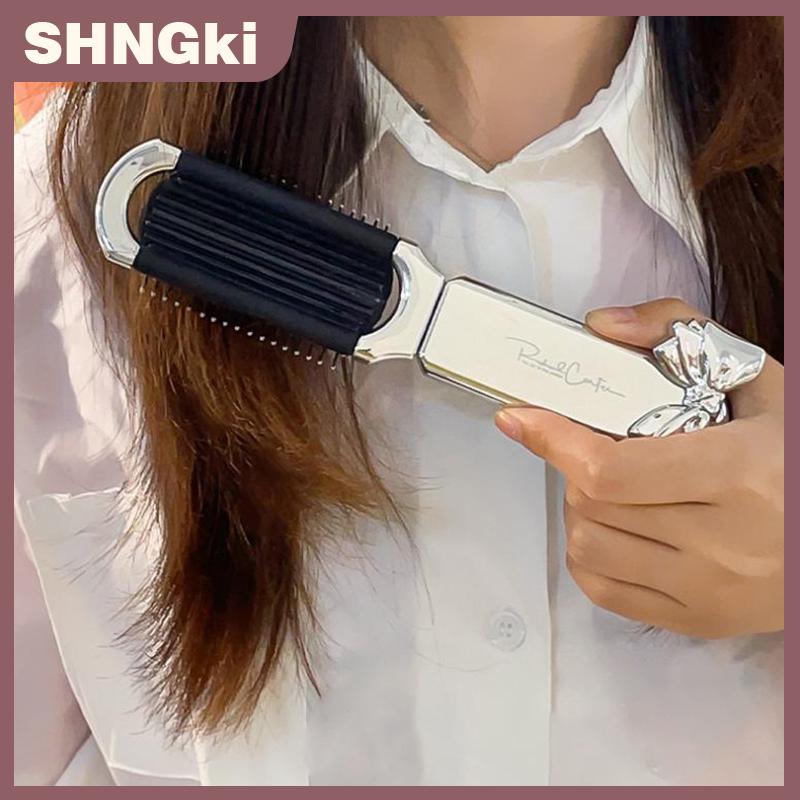SHNGki Gấp Mini Túi Tóc Lược với gương massage di động lược bàn chải cho salon du lịch ngoài trời trang điểm công cụ tạo kiểu tóc