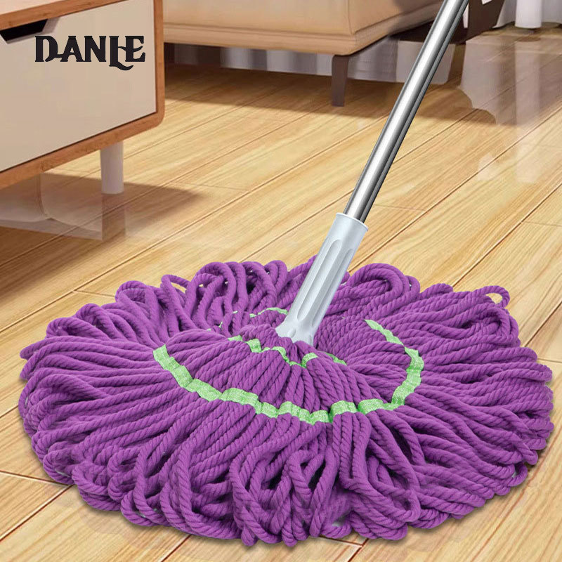 Telescopic pole washable and self wringing floor mop, dry and wet dual-purpose household lazy person mops clean cotton thread and absorb water ราคา 99 บาท*ส่งฟรี