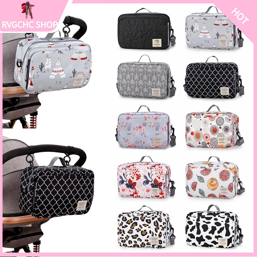 RVGCHC SHOP Dung lượng lớn Túi xe đẩy em bé Polyester Nhiều túi Túi du lịch cho mẹ Đa chức năng Chống thấm nước Túi đựng bình sữa Du lịch