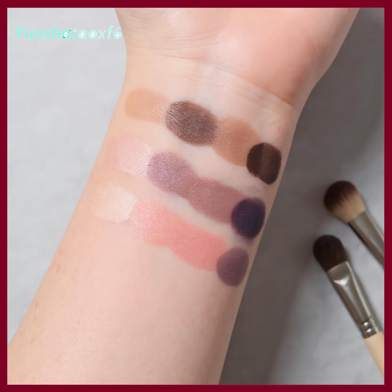 yunshataoxf Cappuvini 4 màu Matte nhung Eyeshadow Palette Bút kẻ mắt Highlighter đường viền Palette mắt trang điểm dễ thương vẻ đẹp mỹ phẩm