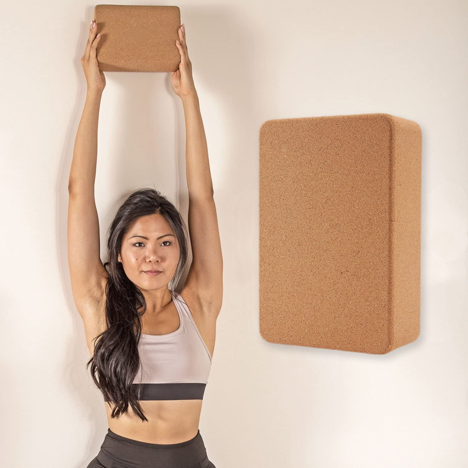 Ralapu Yoga Brick Premium Cork Yoga Block Non-slip Eco