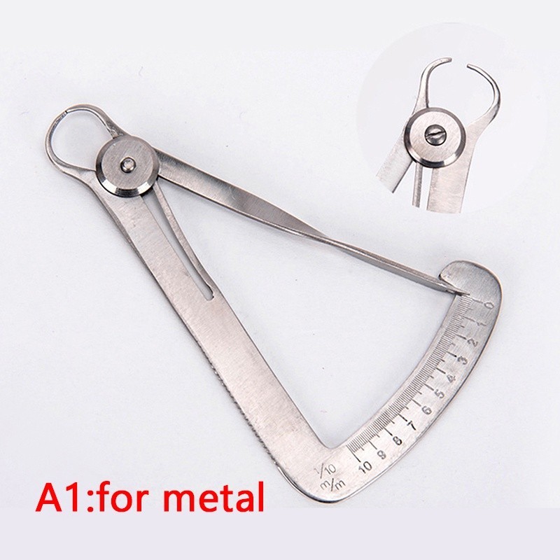 Dental Gauge Caliper Dentist Stainless Steel Wax Thickness Measurement Ruler Dentisty Lab Tools