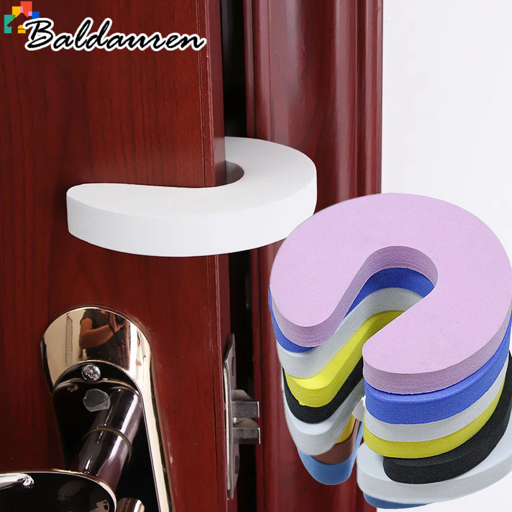 BALDAUREN ตรวจสอบประตูโฟม Barrier ความปลอดภัยสำหรับนิ้วมือเด็กป้องกันการสั่นสะเทือนห้องครัวการรักษาความปลอดภัยห้องนอน Velcro ประตูเสียบอุปทานทุกวัน ราคา 32 บาท*ส่งฟรี