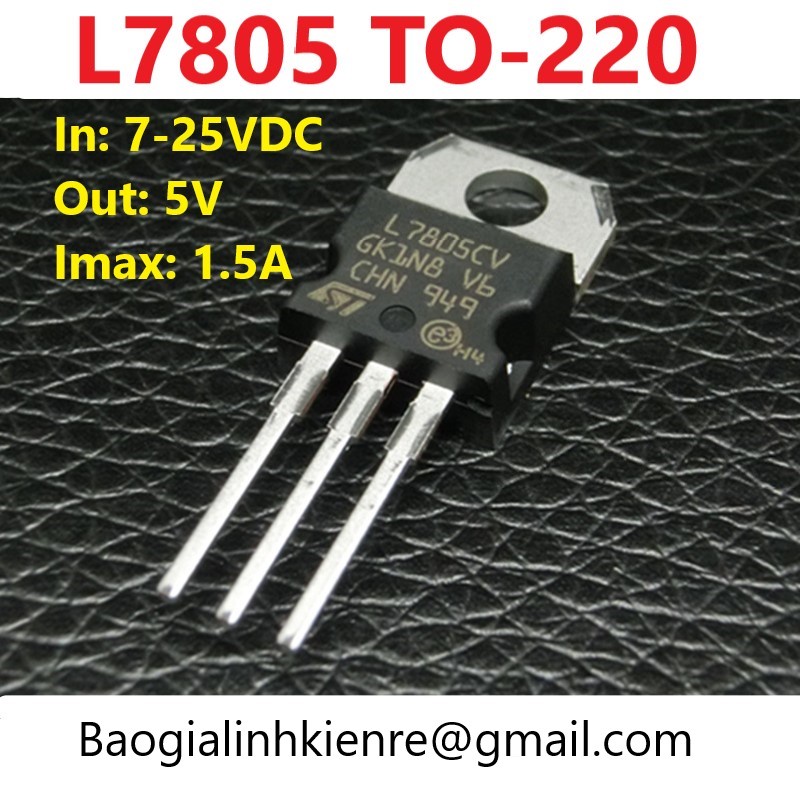 IC Ổn Áp Nguồn 5V 7805 L7805 L7805CV LM7805 7805CV 1.5A TO-220 Chân Cắm