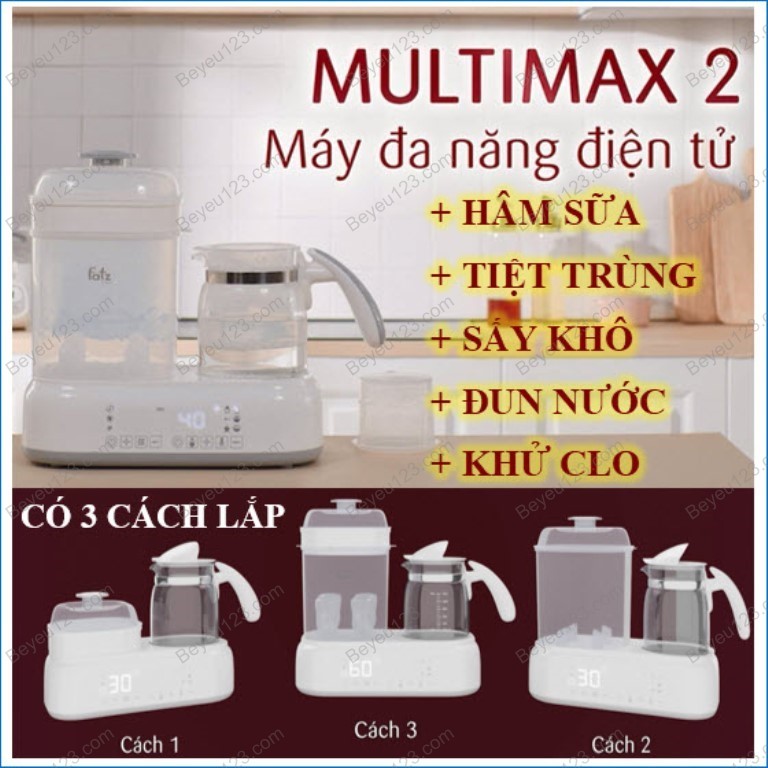 Multimax 2 Máy hâm nước pha sữa và tiệt trùng đa năng điện tử All on One