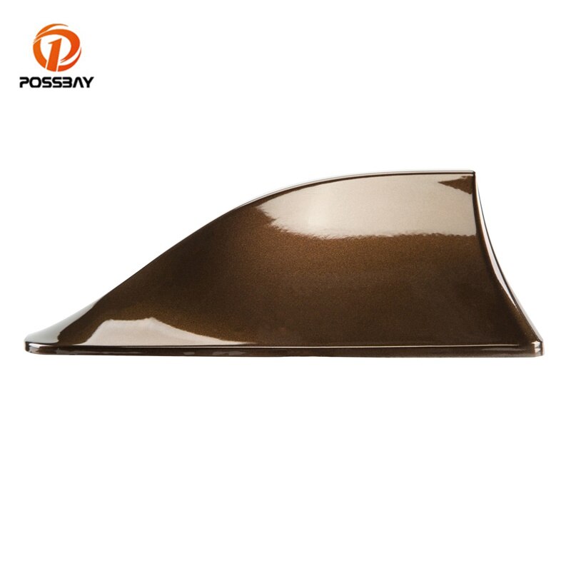 1Pc Car Shark Fin Antenna Brown Auto Signal Aerials Roof Antennas Radio Aerial For Kia Hyundai Fiat Suzuki Swift Mini Cooper