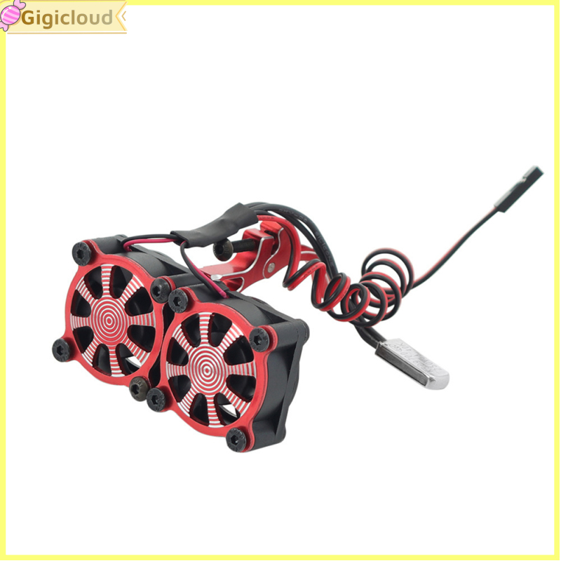 Gigicloud 🎉 Temperature Control Motor Cooling Double Fan 36mm Motor Base Radiator Car Model Accessories ราคา 450 บาท*ส่งฟรี