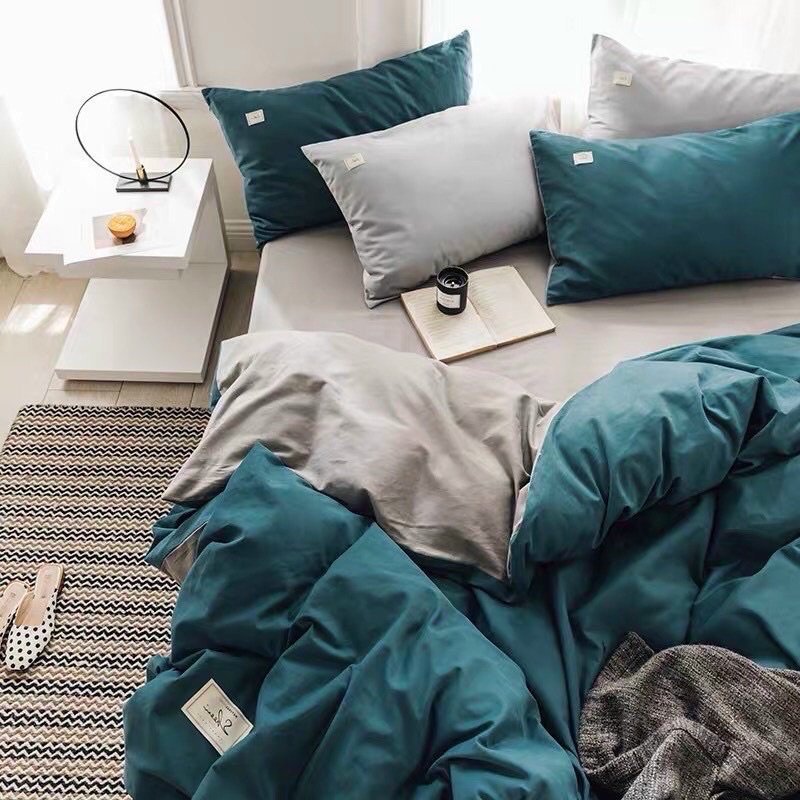 Bộ chăn ga cotton Tici cao cấp phong cách Hàn Quốc đủ size đủ màu hàng đẹp lᴏại 1 không kèm ruột mẫu mới đẹp