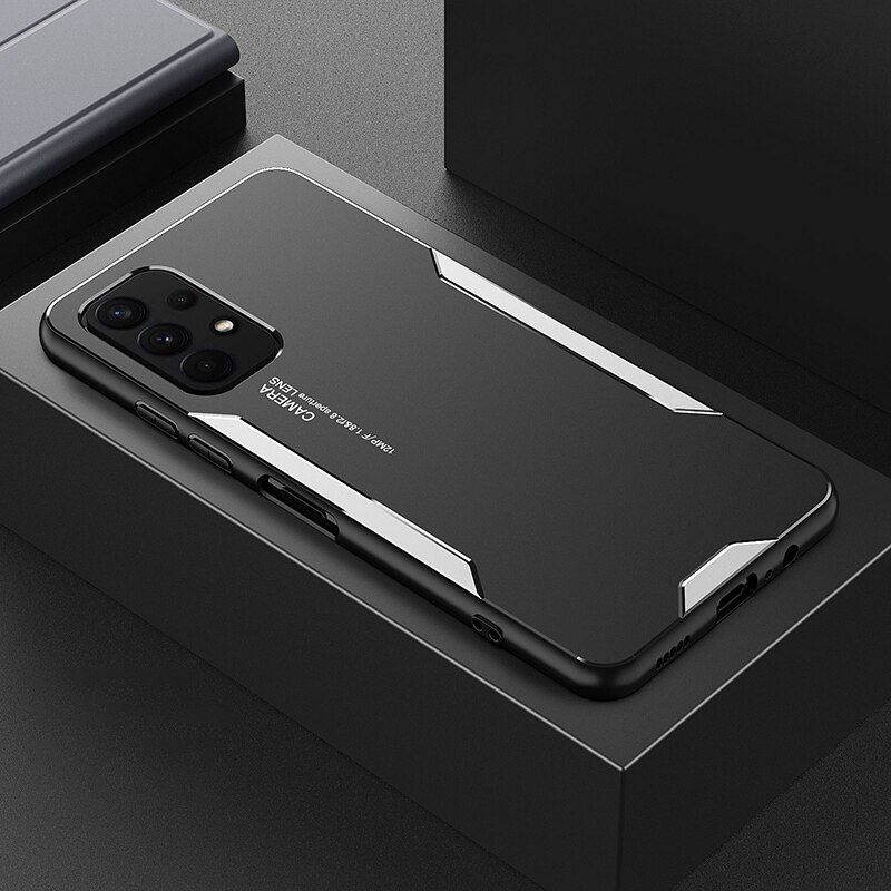 Nhôm ốp kim loại cho Samsung Galaxy A53 A32 A52 a52s A72 vỏ lưng mờ Silicone Ốp điện thoại cho Samsu