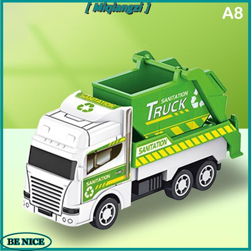 [miqiangzi] Trẻ em Đồ chơi xe hơi quán tính vệ sinh xe tải mô hình kéo trở lại kỹ thuật quân sự Xe chữa cháy động cơ bé trai đồ chơi cho trẻ em Quà tặng - 9