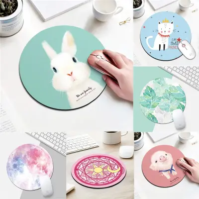 【COD】Computer Mouse Padding Rubber thickening Cartoon round animal mouse pad 20CM thickness 3mm 【Ready Stock】