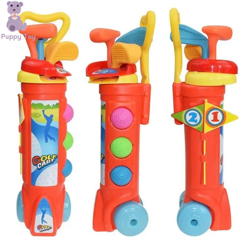 TESDFD Bóng nhiều màu Bộ Golf cho trẻ em Đồ chơi ngoài trời Giáo Dục Sớm Bộ đồ chơi golf Đồ chơi thể thao Câu lạc bộ golf Chơi golf cho trẻ em Trong nhà ngoài trời