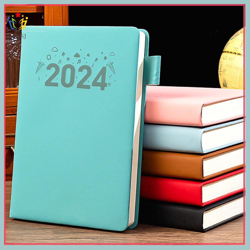 HWSJ Hoài cổ Sổ tay doanh nhân Di động 160 trang Sổ tay A5 bằng da 2024 Sinh viên Sổ kế hoạch cuộc họp Trường học văn phòng