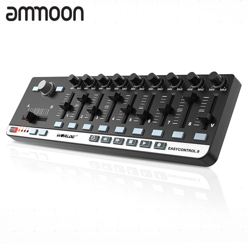 quà bí mật Worlde EasyControl.9 USB Mini 9 Slim-Line Bộ điều khiển MIDI điều khiển