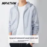 MPATHW  Áo Chống Nắng Nam Mỏng Không Thấm Nước Áo Gió Giản Dị Ngoài Trời Phong Cách Trẻ Trung Phổ Biến