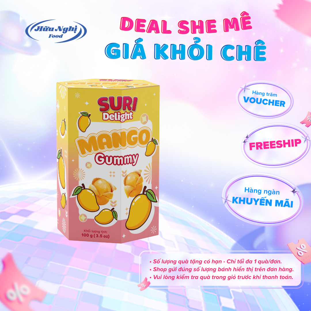 Kẹo Tết Suri Delight trái cây vị Xoài 100g