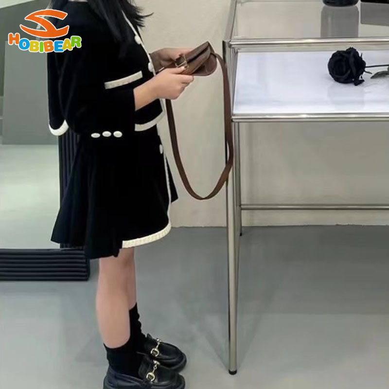 HOBIBEAR Girls' clothes Girls' suit fashion princess style suit long sleeve cardigan skirt two-piece baby Korean suit fashion ราคา 480 บาท*ส่งฟรี
