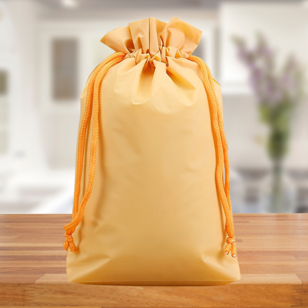 Colorful PVC Drawstring Bag Waterproof Travel Organizer Pouch Reusable Saving Space Lightweight Durable Plastic Gift Bag