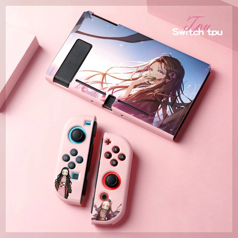 Hỗ trợ Giảm giá Lớn-COD Japanese game Anime Hoạt Hình Dễ Thương Kawaii Girl Cover TPU Silicon vỏ mềm cho bộ chuyển đổi Nintendo