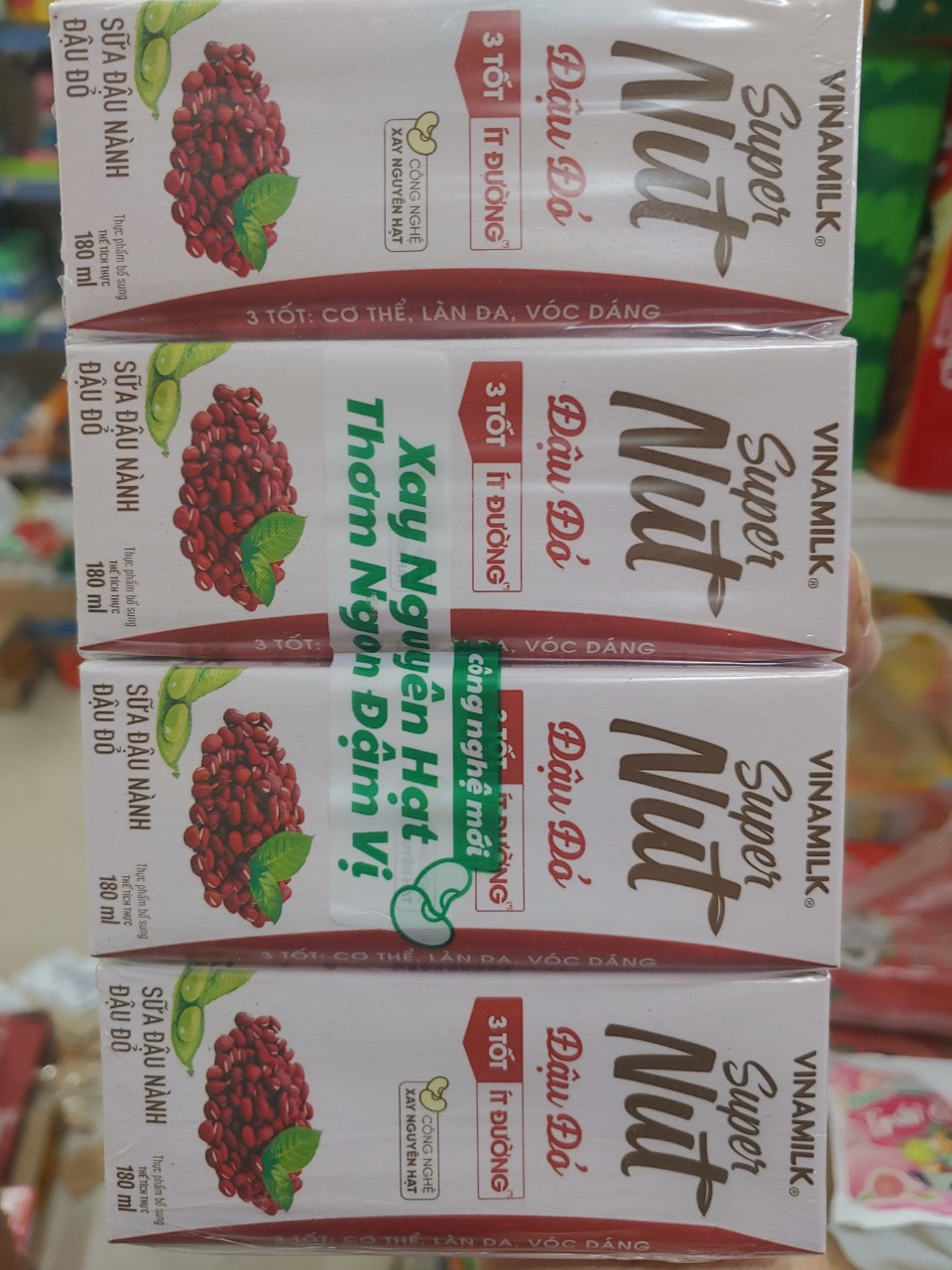 Sữa đậu nành Hạt Vinamilk Vỉ 4h x 180ml