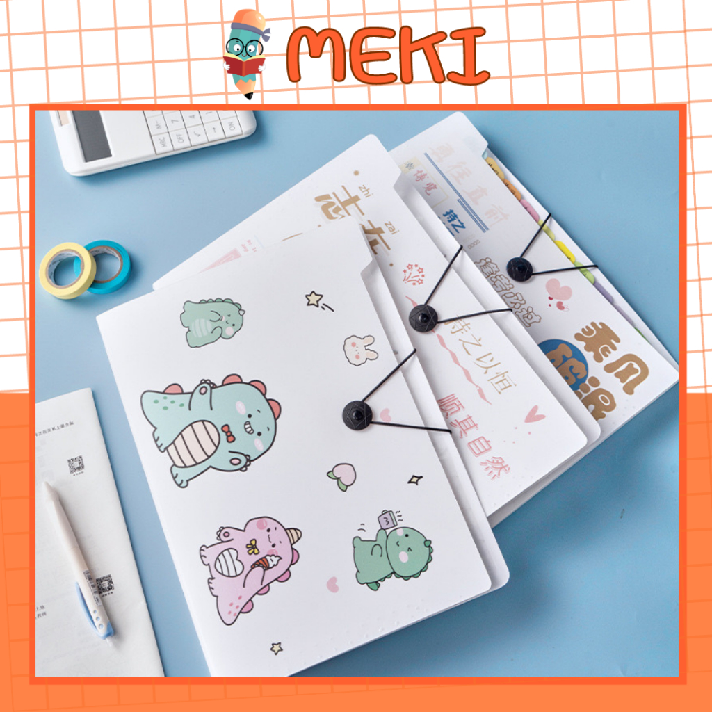Túi Đựng Tài Liệu MEKI Bìa Sơ Mi Tệp Đựng Tài Liệu Nhiều Ngăn Kẹp File Túi đựng Tài Liệu A4 Văn Phòng Phẩm