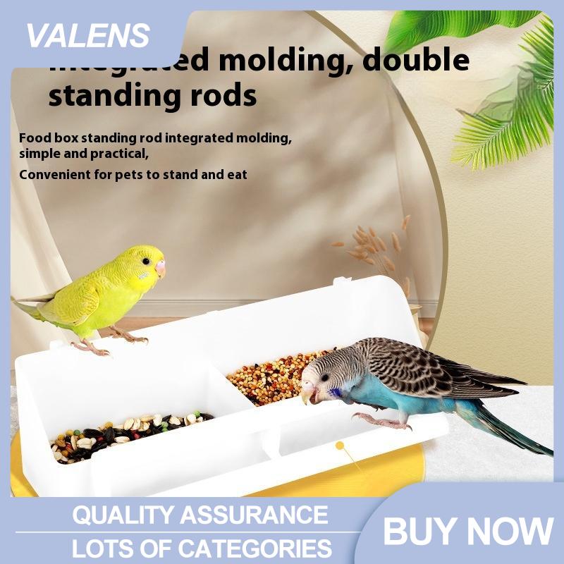 [Valen] Housewear & Furnishings Công suất lớn chim trung chuyển Hộp chống giật gân chim thực phẩm quả bền Vẹt ăn hộp cho chim vừa nhỏ - 5