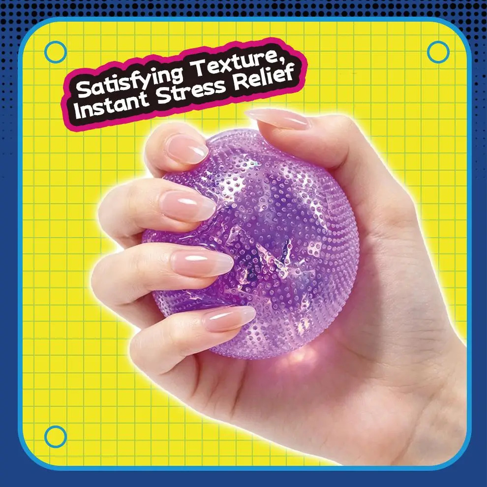 MINISO Official Glitter Spiky Stress Ball Squeeze Fidget Toy Sensory Massage Ball Soft Squishy Anxiety Relief Random Color 1pc ราคา 360 บาท*ส่งฟรี