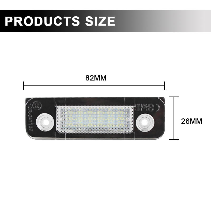 【Free shipping】 2pcs Canbus For Ford Led License Lamp White Number License Plate Lights No Error For