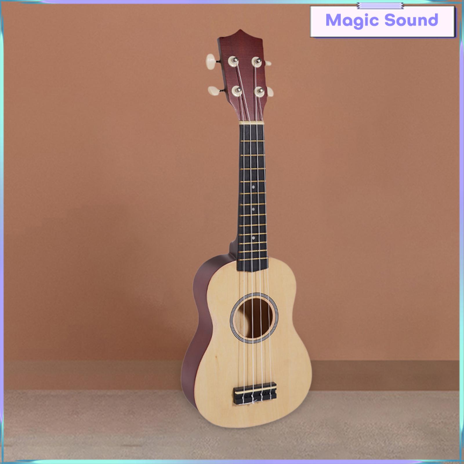 Âm thanh kỳ diệu 4 Chuỗi Mini Guitar Gỗ Ukelele 21 Inch Phát triển đàn guitar cho trẻ Đồ Chơi Cho Học Tập Chơi Mầm Non Người Mới Bắt Đầu Đồ chơi giáo dục