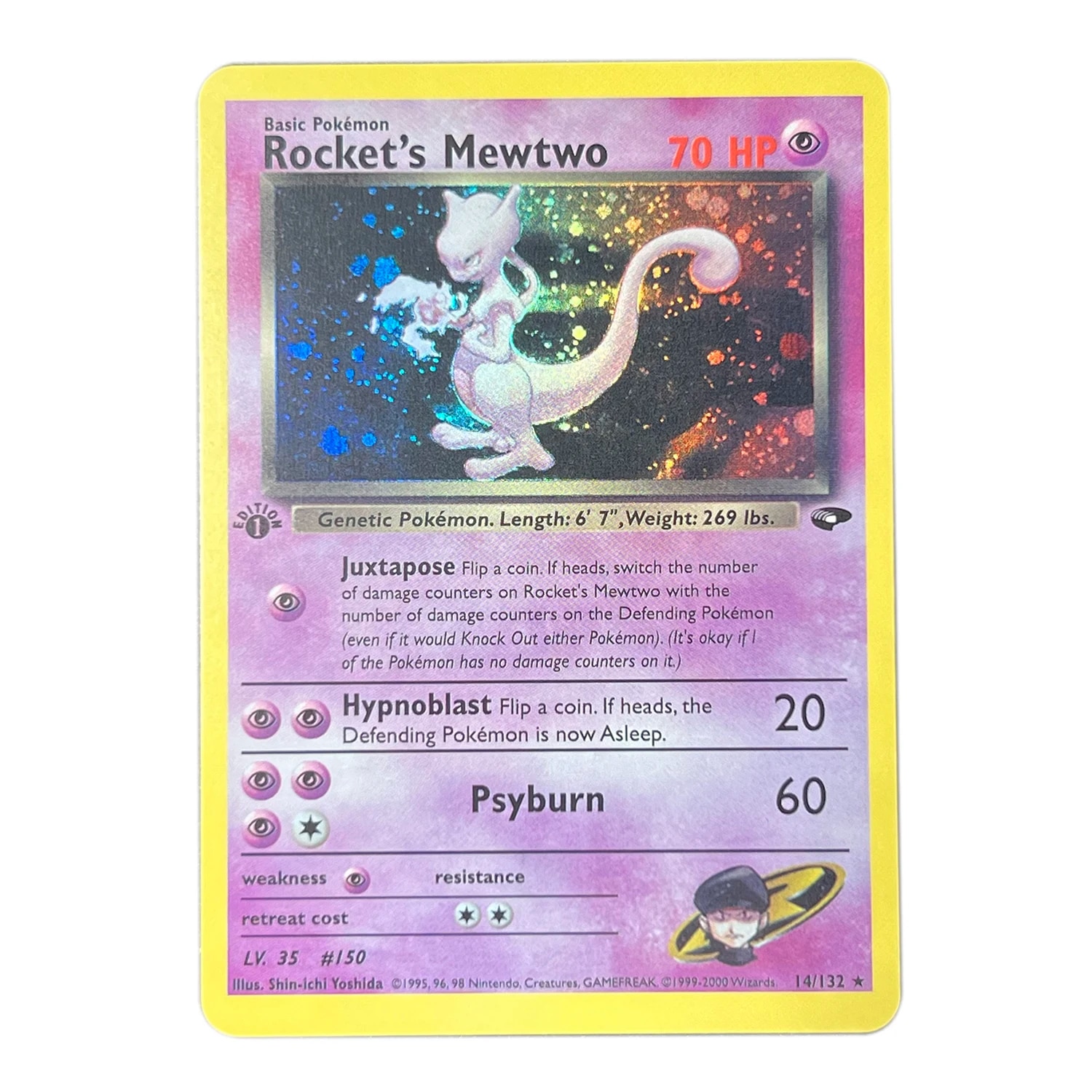 【Hot deal】 Pokemon 1996 1st Edition Pokemon Foil Flash Cards Sabrina Gengar Rocket Mewtwo Raichu Game Hobbies Collection Ptcg Proxy Cards