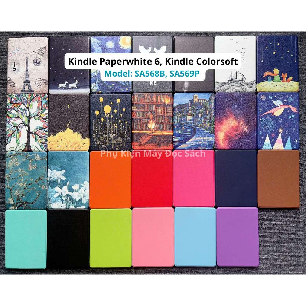 Bao Da Cover Kindle Paperwhite 6, Kindle Colorsoft (Model SA568B, SA569P), Case Kindle Paperwhite 6, Kindle Colorsoft