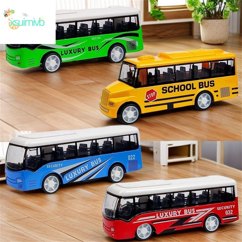 XSUIMI Giả cao Mô hình xe buýt hợp kim Hình Xe Buýt Mô hình xe Mô hình xe