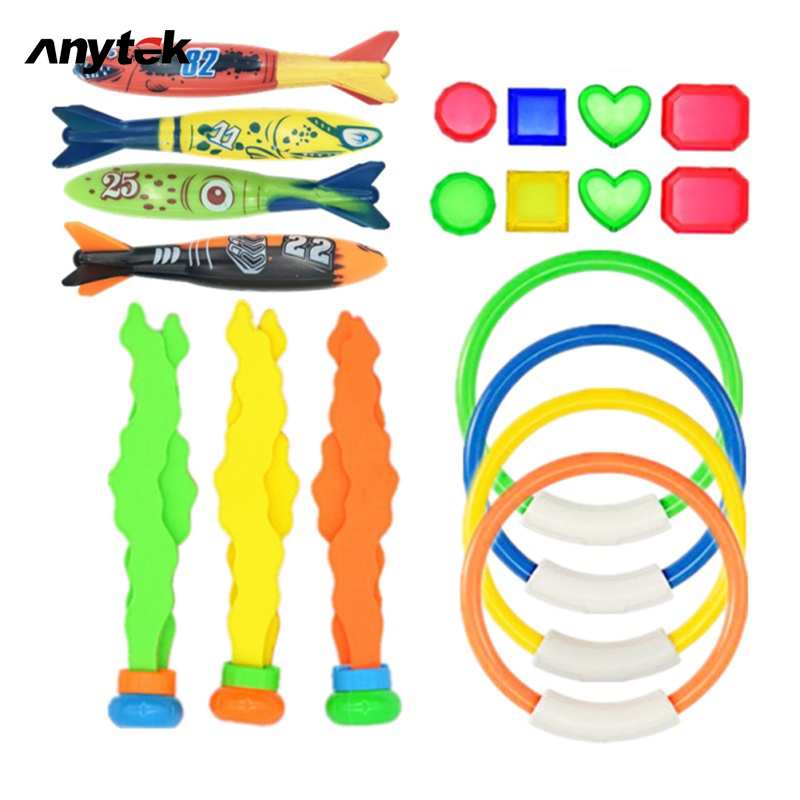 Summer Pool Diving Toys For Kids Fun Children Swimming Pool Games Sinking Toy Set With Diving Rings Seaweed Underwater Gifts ราคา 204 บาท*ส่งฟรี