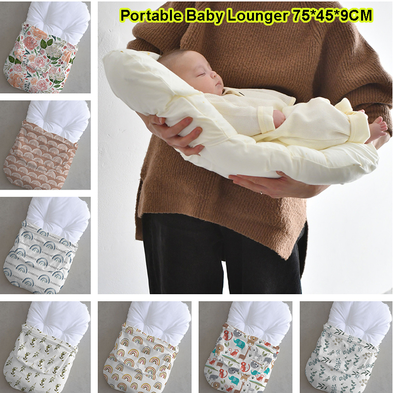 Nệm Cũi di động mềm mại thoáng khí cotton sơ sinh Bionic giường bé Lounger điền với PP bông