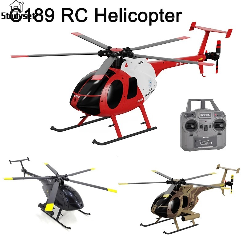 Studyset C189 MD500 Remote Control Helicopter 6 Axis Gyroscope RC Helicopter Toys Dual Brushless Motors Airplane Gifts For Boys Girls ราคา 10,223 บาท*ส่งฟรี